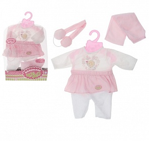 Одежда для пупса "Милашка": костюмчик, шарф, наушники (Маленькое чудо, 872981)